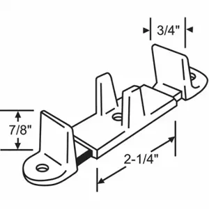 GRAINGER 8-294-2 Floor Guide, Sliding, Nylon, Unfinished, 3 21/32 Inch Length, 1 Inch Height, 2 PK | CP9YLN 451J10