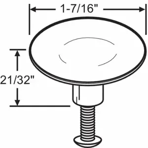 GRAINGER 8-300SNK Cabinet Knob, Round, Zinc, Satin Nickel, #8 - 32, 1 Inch Screw Size, Included | CP8JQH 451J43