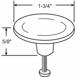 GRAINGER 8-301SNK Cabinet Knob, Round, Zinc, Satin Nickel, #8 - 32, 1 Inch Screw Size, Included | CP8JQG 451J57