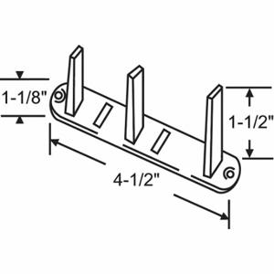 GRAINGER 8-330 Bodenführung, verschiebbar, Stahl, eloxiert, 4 1/2 Zoll Länge, 1 1/8 Zoll breit | CP9YLP 451J12