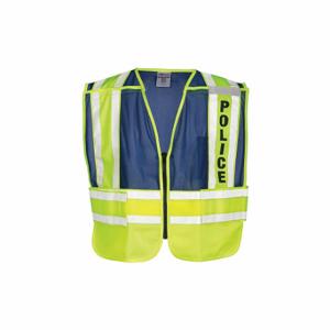 GRAINGER 8051BZ-M-XL Pro Police Safety Vest, Safety Vest Ansi Class Class 2/Type P, Blue, Polyester | CQ3YCJ 8RY39