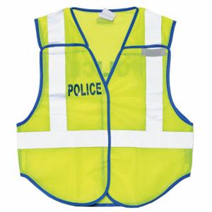 GRAINGER 8062-2X-4X Pro Police Safety Vest, Safety Vest Ansi Class Class 2, Blue, Polyester | CQ3YCE 9Y925