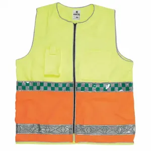 GRAINGER 8068-3X-4X Ems SVest, SVest Ansi Class Class 2, Green, Polyester, 4Xl Vest Size | CQ3YBX 9XG32