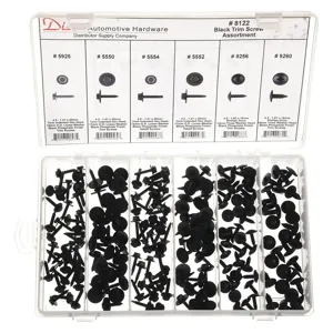 GRAINGER 8122 Black Trim Screw Assortment, 210 Pieces | AG9CCK 12T293