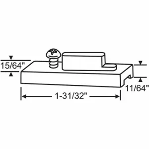 GRAINGER 83-504 Tube Balance Bar, Pivot, Zinc, Unfinished, 1 31/32 Inch Length, 15/64 Inch Heightt | CQ7YNJ 451J15