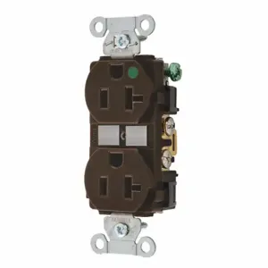 GRAINGER 8300HB Receptacle, Duplex, 5-20R, 20 A, 125V AC, Brown, 2 Poles, Screw Terminals | CQ2EXY 49YY76