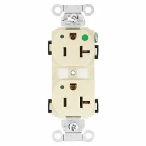 GRAINGER 8300HBIL Receptacle, Duplex, 5-20R, 20 A, 125V AC, Ivory, 2 Poles, Screw Terminals | CQ2EYE 49YY79