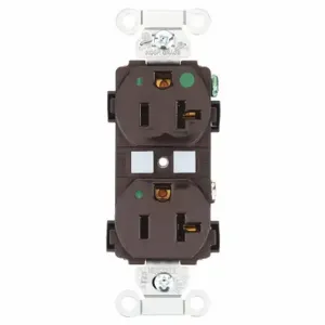 GRAINGER 8300HBL Receptacle, Duplex, 5-20R, 20 A, 125V AC, Brown, 2 Poles, Screw Terminals | CQ2EXW 49YY80