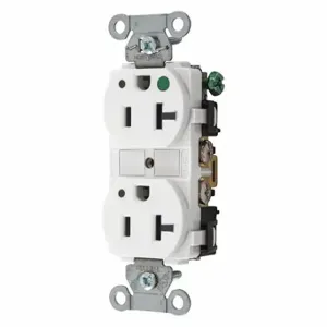 GRAINGER 8300HBWL Receptacle, Duplex, 5-20R, 20 A, 125V AC, White, 2 Poles, Screw Terminals | CR3DHM 49YY85