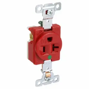 GRAINGER 8310RED Receptacle, Single, 5-20R, 20 A, 125V AC, Red, 2 Poles, Screw Terminals | CQ2EZK 52HC90