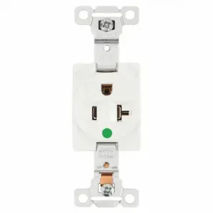 GRAINGER 8310W Receptacle, Single, 5-20R, 20 A, 125V AC, White, 2 Poles, Screw Terminals | CQ2EZL 52HC91