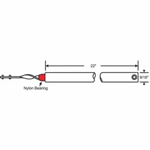 GRAINGER 85-22R Tube Balance, Tilt Window, Steel, Unfinished, 23 Inch Length, 9/16 Inch Heightt | CQ7YNU 451H66