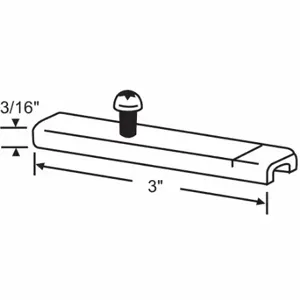 GRAINGER 85-501 Sash Pivot Bar, Tilt Window, Steel, Unfinished, 3 Inch Length, 3/16 Inch Height | CQ7YND 451H69