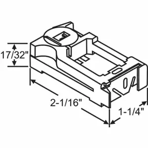 GRAINGER 85-503 Lock Shoe, Window Balance Pivot, Plastic, Unfinished, 2 31/500 Inch Length | CQ7YMX 451J18