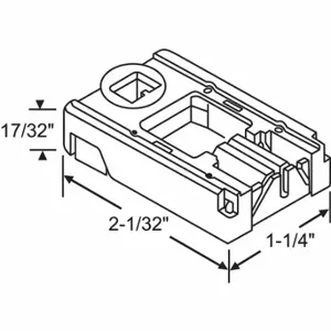 GRAINGER 85-516 Lock Shoe, Window Balance Pivot, Plastic, Unfinished, 2 1/32 Inch Length | CQ7YMW 451J19