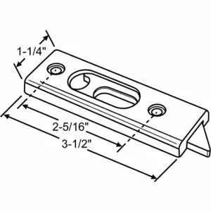 GRAINGER 85-533-1 Tilt Slide Latch, Tilt Window, Plastic, Unfinished, 3 1/2 Inch Length, 1 1/4 Inch Heightt | CQ7YNH 451J20