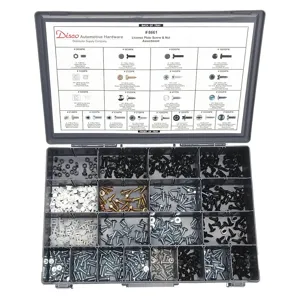 GRAINGER 8661 License Plate Nut and Screw Assortment, Metal, 520 Pieces | CG9WCT 12U252