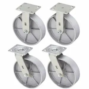 GRAINGER 8802 Standard Plate Caster Kit, 8 Inch Dia, 9 1/2 Inch Height, A, 4 PK | CQ6YLV 437V67