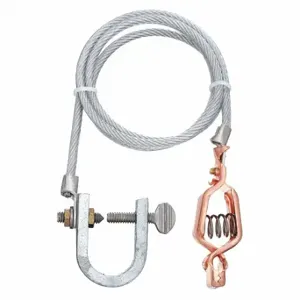 GRAINGER 9CEZ2 Bonding and Grounding Wire, Bonding and Grounding Wire, Alligator Clip/C-Clamp | CP7RUV