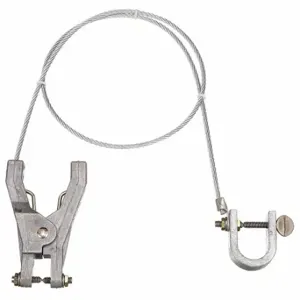 GRAINGER 8AAM2 Bonding and Grounding Wire, Bonding and Grounding Wire, C-Clamp/Hand Clamp, 3 ft | CP7RVA