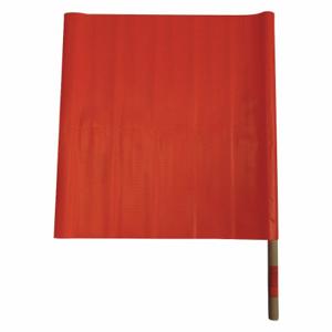 GRAINGER 8AE39 Handheld Warning Flag, Traffic Flag, 24 Inch Wood Dowel | CQ7RCD