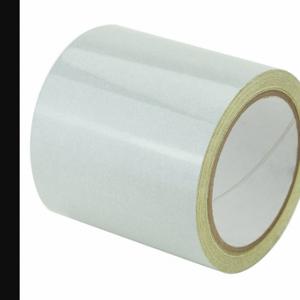 GRAINGER 8AFC8 Floor Marking Tape, Reflective, Solid, White, 4 Inch x 30 ft, 5.5 mil Tape Thick | CP9PTY 452D35