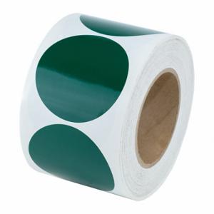 GRAINGER 8AKF7 Floor Marking Tape, Circle, Solid, Green, No Legend, 3 X 4 Inch, 5 Mil Tape Thick, 500 PK | CP9PQB
