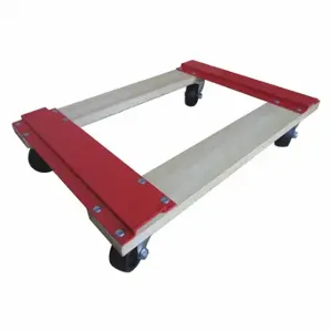 GRAINGER 8EA39 Open-Deck Wood General Purpose Dolly, 1000 lb Load Capacity Plastic | CP9RVU