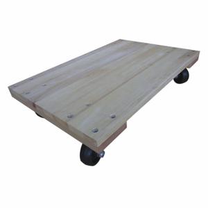 GRAINGER 8NE83 Solid-Deck Wood General Purpose Dolly, 900 Lb Load Capacity, Solid Plastic, Brown | CP9RVY