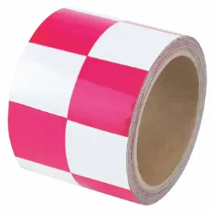 GRAINGER 8RE21 Floor Marking Tape, Checkered, Red/White, 3 Inch x 54 ft, 6 mil Tape Thick | CP9PQT 452D43