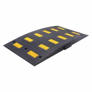 GRAINGER 8RX45 Speed Bump, Rubber, Black/Yellow, 36 Inch Width, 2 1/4 Inch Ht | CQ4ZKK