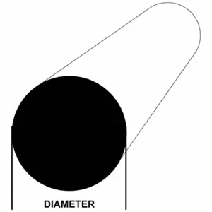 GRAINGER 94_48_0 Stainless Steel Rod 304, 1 1/2 Inch Outside Dia, 4 Ft Overall Length | CQ6MQZ 796XM6