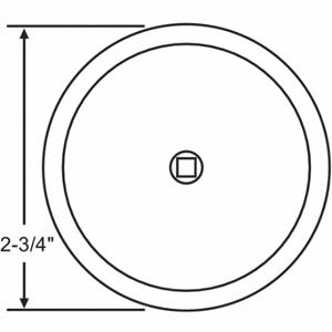 GRAINGER 900-10221AB Schrankknopf-Rückplatte, rund, Stahl, antikes Messing, Nr. 8–32, 1 Zoll Schraubengröße | CP8JPZ 451J58
