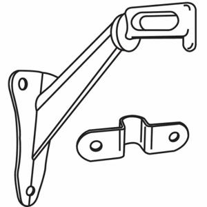 GRAINGER 900-9669CH Handrail Bracket, 3 Screw Holes, Zinc, Chrome Plated, Chrome Plated | CP9YJP 451K55