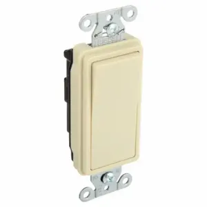 GRAINGER 9801I Wall Switch, Rocker Switch, Single Pole, Ivory, 15 A, Screw Terminals, Screw Terminals | CP9EEB 52HE83