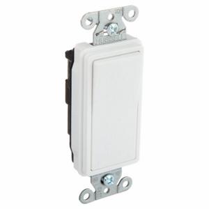 GRAINGER 9801W Wall Switch, Rocker Switch, Single Pole, White, 15 A, Screw Terminals, Screw Terminals | CP9EED 52HE84