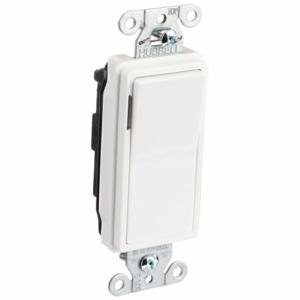 GRAINGER 9901GLW Illuminated Wall Switch, Rocker Switch, Single Pole, White, 20 A, Screw Terminals | CP9EDB 52HE89