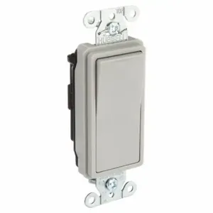 GRAINGER 9901GRY Wall Switch, Rocker Switch, Single Pole, Gray, 20 A, Screw Terminals, Screw Terminals | CP9EEA 52HE90