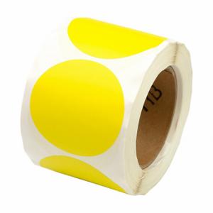GRAINGER 9DL28 Floor Marking Tape, Circle, Solid, Yellow, No Legend, 3 X 4 Inch, 5 Mil Tape Thick, 500 PK | CP9PQK