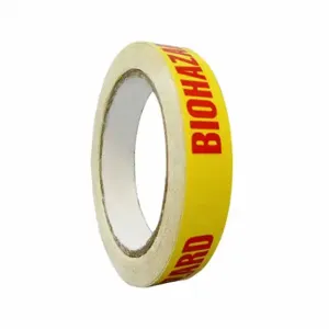 GRAINGER 9WXD5 Floor Marking Tape, Message, Message, Red/Yellow, Hazard Warning, 3/4 Inch x 120 ft | CP9PUZ 452D65