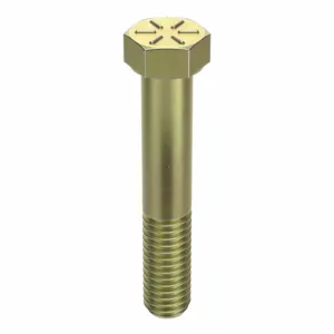 GRAINGER N04104.043.0250 Hex Head Cap Screw 7/16-14X2-1/2 Steel Grade 8 Zinc Yellow, 10PK | AH8HQB 38TP37