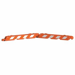 GRAINGER AB96-O-DGLR Airport Barricade, 10 Inch Overall Ht, 96 Inch X 10 Inch Size, 96 Inch Beam Width | CQ7QUU 54FF21