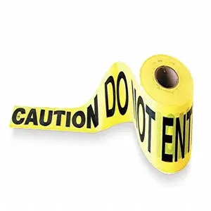 GRAINGER 1N956 Barricade Tape, Yellow, 3 Inch x 1000 Ft. Size, Caution Do Not Enter Legend | CH6JAN