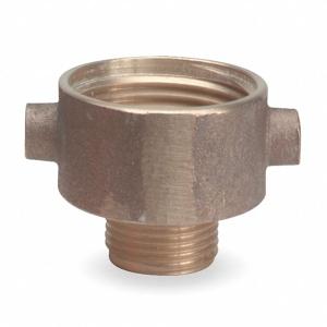 GRAINGER 3LZ40 Fire Hose Adapter, Brass Fitting Material, 2 1/2 Inch x 1 1/2 Inch Fitting | CH6JQE