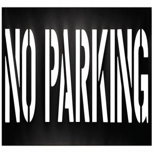 GRAINGER 3W626 Traffic Stencil, 12 Inch Character Height, Plastic, No Parking Legend | CH6JQN