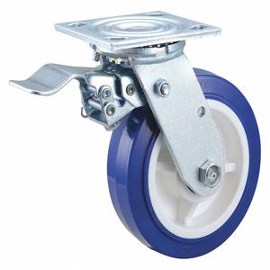 GRAINGER 400K47 Sanitary Plate Caster, Swivel, 800 Lbs. Load Rating, 6 Inch Wheel Dia. | CH6JQX