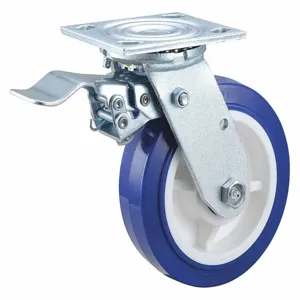 GRAINGER 400K47 Sanitary Plate Caster, Swivel, 800 Lbs. Load Rating, 6 Inch Wheel Dia. | CH6JQX