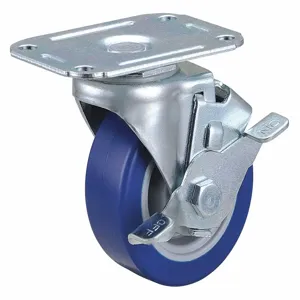 GRAINGER 400K66 Plate Caster, Swivel, 175 Lbs. Load Rating, 3 Inch Wheel Dia., Polyurethane | CH6JRB