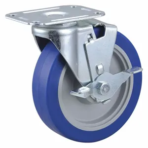 GRAINGER 400K68 Standard Plate Caster, Polyurethane, 220 Lbs. Load Rating, 5 Inch Wheel Dia. | CH6JRC