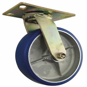 GRAINGER 426A74 Standard Plate Caster, Polyurethane, 1200 Lbs. Load Rating, 8 Inch Wheel Dia. | CH6JUZ